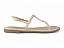 Sandalia Anna Flor Rasteira Com Strass Tira Unica Off White - Imagem 2