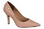 Scarpin Vizzano Com Detalhe Dourado Salto Alto Fino  Bege - Imagem 1