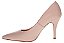 Scarpin Vizzano Com Detalhe Dourado Salto Alto Fino  Bege - Imagem 5