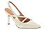 Scarpin Vizzano Verniz Salto Fino Tiras Com Fivelas Branco Off - Imagem 1
