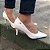 Scarpin Vizzano Sapato Salto Fino Com Detalhe Dourado Branco - Imagem 2