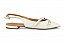 Mule Vizzano Bico Fino Tiras Com Fivela Verniz Branco Off - Imagem 2