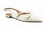 Mule Vizzano Bico Fino Tiras Com Fivela Verniz Branco Off - Imagem 3