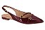 Mule Vizzano Bico Fino Tiras Com Fivela Verniz Vinho - Imagem 1