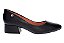 Scarpin Vizzano Salto Bloco Calce Facil Detalhe Dourado Preto - Imagem 2