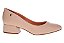 Scarpin Vizzano Salto Bloco Calce Facil Detalhe Dourado Bege - Imagem 2