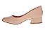 Scarpin Vizzano Salto Bloco Calce Facil Detalhe Dourado Bege - Imagem 4