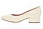 Scarpin Vizzano Salto Bloco Calce Facil Detalhe Dourado Branco Off - Imagem 4
