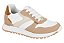 Tenis Vizzano Casual Com Recortes Com Cadarço Antiderrapante Branco/Bege - Imagem 1