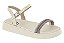 Sandalia Infantil Molekinha Com Strass Cristal/Branco Off - Imagem 1