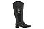 Bota Vizzano Cano Longo Montaria Salto Bloco Com Detalhe Dourado Preto - Imagem 2