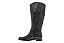 Bota Vizzano Cano Longo Montaria Salto Bloco Com Detalhe Dourado Preto - Imagem 4