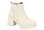 Bota Vizzano Coturno Calce Facil Salto Medio Branco Off - Imagem 1