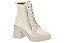 Bota Feminino Vizzano Coturno Com Pedraria Salto Bloco Branco Off - Imagem 1