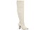 Bota Vizzano Montaria Ziper Cano Longo Com Salto Alto Branco Off - Imagem 1