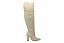 Bota Vizzano Montaria Ziper Cano Longo Com Salto Alto Branco Off - Imagem 2