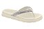 Chinelo Moleca Correia Com Strass Branco Off - Imagem 1