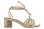 Sandalia Vizzano Salto Bloco Tiras Amarração Metalizada Dourado - Imagem 2
