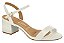 Sandália Vizzano Com Salto Bloco Médio Confortável E Estilosa Branco Off Salto: 5cm - Imagem 1