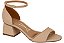 Sandalia Vizzano Salto Bloco Tira Com Fivela Bege - Imagem 1