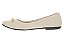 Sapatilha Moleca Bico Redondo Com Detalhe Dourado Branco Off - Imagem 4