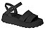 Sandalia Moleca Flatform Tratorada Tira Com Fivela  Preto - Imagem 1