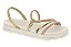 Sandalia Moleca Flat Tiras Com Strass Ouro Rosado - Imagem 1