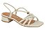 Sandalia Vizzano Salto Bloco Calce Facil Com Tiras  Branco Off - Imagem 1