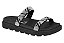 Papete Vizzano 2 Tiras Strass Calce Facil Strass Preto Stras - Imagem 1