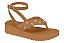 Sandalia Vizzano Flatform Com Tachas Fivela Tira Amarração Camel - Imagem 1