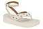 Sandalia Vizzano Flatform Com Tachas Fivela Tira Amarração Branco Off - Imagem 1