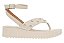 Sandalia Vizzano Flatform Com Tachas Fivela Tira Amarração Branco Off - Imagem 2