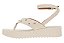 Sandalia Vizzano Flatform Com Tachas Fivela Tira Amarração Branco Off - Imagem 4