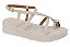 Papete Vizzano Flatform Com Tiras Fivela Detalhe Adornado Cinza - Imagem 1