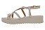 Papete Vizzano Flatform Com Tiras Fivela Detalhe Adornado Cinza - Imagem 4