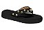 Tamanco Vizzano Flat Correia Com Tachas Calce Facil Preto - Imagem 1