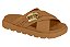 Papete Vizzano Tira Em X Calce Facil Com Detalhe Dourado Camel - Imagem 1