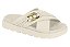 Papete Vizzano Tira Em X Calce Facil Com Detalhe Dourado Branco Off - Imagem 1