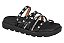 Papete Vizzano Tiras Com Tachas E Strass Calce Facil Preto/Preto - Imagem 1