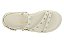 Sandalia Flat Vizzano Papete Fivela Tiras Com Tachas Off White - Imagem 6