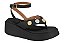 Papete Sandalia Vizzano Flat Tira Com Tachas Amarração Preto - Imagem 1