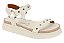 Sandalia Papete Vizzano Com Cristais Velcro Tratorada Branco Off - Imagem 1