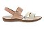 Sandalia Modare Ultra Conforto Tiras Metalizada Calce Facil Pessego/Creme/Dourado/Camel - Imagem 2