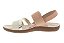 Sandalia Modare Ultra Conforto Tiras Metalizada Calce Facil Pessego/Creme/Dourado/Camel - Imagem 4