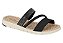 Tamanco Modade Conforto Flatform Calce Facil Tira Strass  Preto - Imagem 1