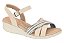 Sandalia Modare Conforto Tira Com Strass Fivela Cristal/Creme - Imagem 1
