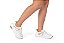 Tenis Modare Conforto Chunky Casual Metalizado Com Cadarço Solado Alto Branco/Dourado - Imagem 2