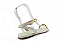 Sandalia Rasteira Maria Isabel Com Tachas Fivela Off White - Imagem 3