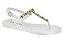 Chinelo Beira Rio Com Fivela  Branco - Imagem 1