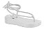 Chinelo Beira Rio Flat Amarração Branco - Imagem 1